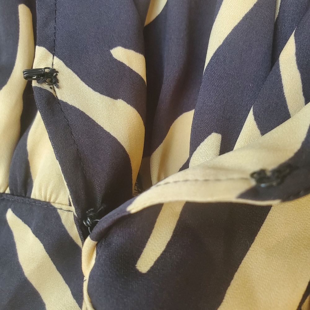 Free People "Show Me Love" Zebra Print Smock Top Size XL - Picture 3 of 13
